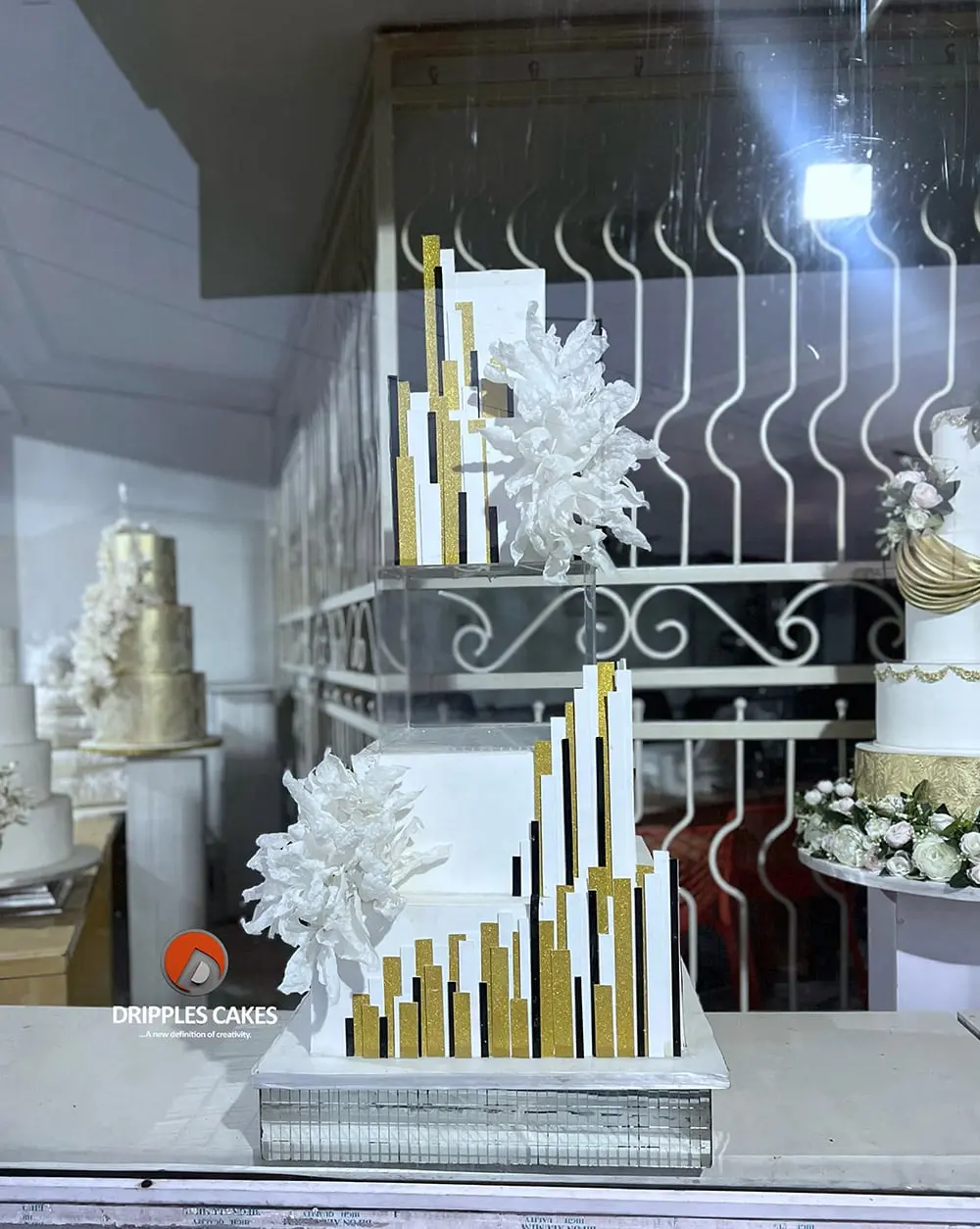 White and Gold Wedding cakes wedding cakes